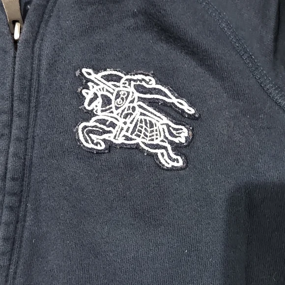 Burberry Kids Navy Blue Zip Up Hoodie Cotton Size 4Y - Picture 3 of 10